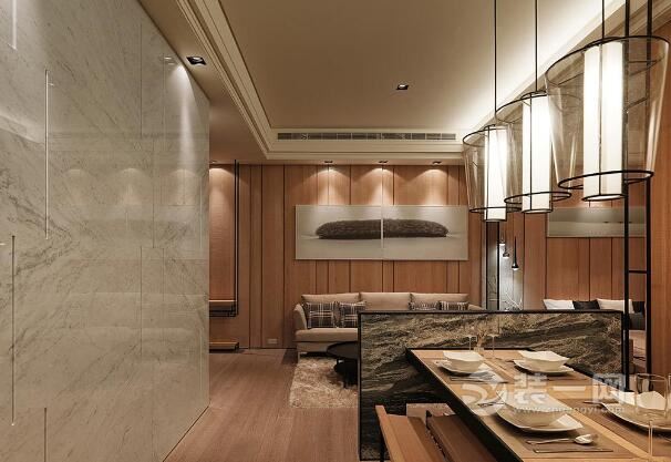 65平米两室一厅装修效果图 葫芦岛装饰公司大地色案例