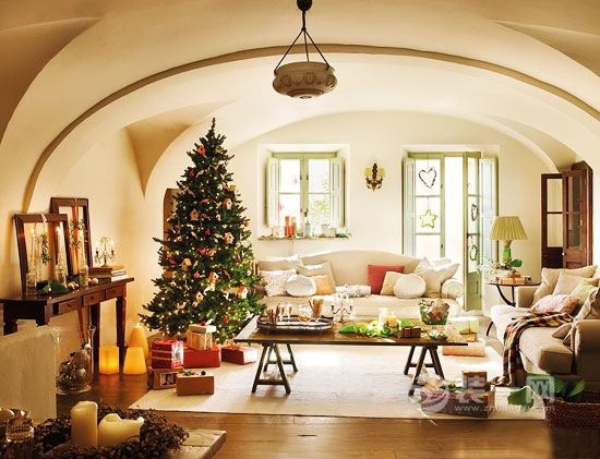 圣诞家居客厅布置
